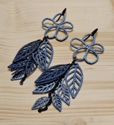 Earrings &quot;Flower of Wind&quot; - blue